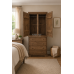 BALTIC SOLID PINE 2 DOOR 4 DRAWER WARDROBE IN MEDIUM OAK