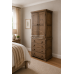 BALTIC SOLID PINE 2 DOOR 4 DRAWER WARDROBE IN MEDIUM OAK
