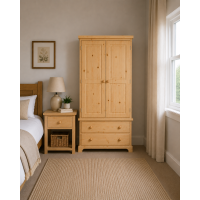 BALTIC SOLID PINE 2 DRAWER WARDROBE IN NATURAL POLISHED BALTIC SOLID PINE 2 DRAWER WARDROBE IN NATURAL POLISHED