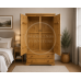 BALTIC SOLID PINE GENTS 2 DRAWER WARDROBE IN LIGHT OAK WAX