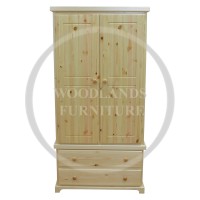 BALTIC SOLID PINE 2 DRAWER WARDROBE IN NATURAL POLISHED BALTIC SOLID PINE 2 DRAWER WARDROBE IN NATURAL POLISHED