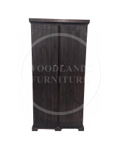 BALTIC 2 DOOR FULL HANGING WARDROBE IN RED MAHOGANY WAX