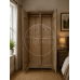BALTIC SOLID PINE 2 DOOR FULL HANGING WARDROBE IN MEDIUM OAK WAX