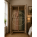 BALTIC SOLID PINE 2 DOOR FULL HANGING WARDROBE IN MEDIUM OAK WAX