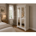 BALTIC SOLID PINE LADIES DOUBLE MIRRORED WARDROBE IN WHITE BALTIC SOLID PINE LADIES DOUBLE MIRRORED WARDROBE IN WHITE