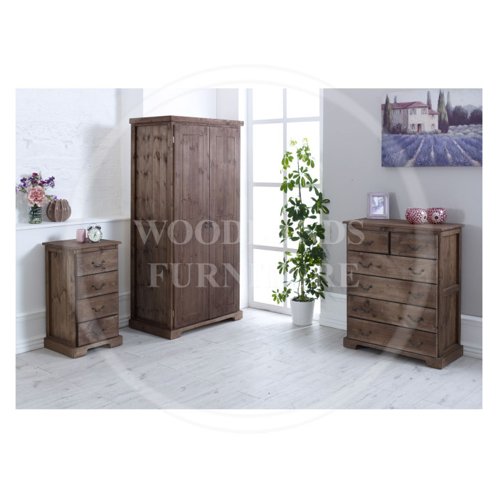 BALTIC SOLID PINE LADIES 3 PIECE BEDROOM SET IN MEDIUM OAK WAX