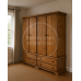 BALTIC SOLID PINE 4 DRAWER AND 4 DOOR WARDROBE IN GOLDEN OAK 