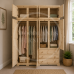BALTIC SOLID PINE 4 DOOR 3 DRAWER WARDROBE  WITH TOPBOX IN NATURAL POLISHED