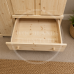 BALTIC SOLID PINE 4 DOOR 3 DRAWER WARDROBE  WITH TOPBOX IN NATURAL POLISHED