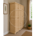 BALTIC SOLID PINE 4 DOOR 3 DRAWER WARDROBE  WITH TOPBOX IN NATURAL POLISHED