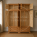 BALTIC SOLID PINE 4 DOOR 4 DRAWER WARDROBE WITH TOPBOX IN LIGHT OAK WAX