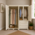 BALTIC SOLID PINE 4 DOOR 3 DRAWER QUAD WARDROBE IN IVORY