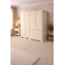 BALTIC SOLID PINE 4 DOOR 3 DRAWER QUAD WARDROBE IN IVORY BALTIC SOLID PINE 4 DOOR 3 DRAWER QUAD WARDROBE IN IVORY