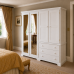 BALTIC SOLID PINE 4 DOOR 3 DRAWER WARDROBE MIRRORED WHITE BALTIC SOLID PINE 4 DOOR 3 DRAWER WARDROBE MIRRORED WHITE
