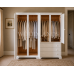 BALTIC SOLID PINE 4 DOOR 3 DRAWER WARDROBE MIRRORED WHITE BALTIC SOLID PINE 4 DOOR 3 DRAWER WARDROBE MIRRORED WHITE