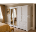 BALTIC SOLID PINE 4 DOOR 3 DRAWER WARDROBE MIRRORED WHITE BALTIC SOLID PINE 4 DOOR 3 DRAWER WARDROBE MIRRORED WHITE