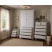 Handmade in England Baltic Solid Pine 3 Piece Bedroom Set in White