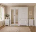 Solid Pine Quad Double Mirrored 3 Piece Bedroom Furniture Set - Baltic White | Handmade in England