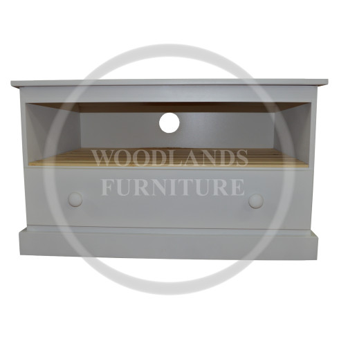 CAMBRIDGE 1 DRAWER  TV CABINET IN WHITE