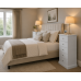 CAMBRIDGE 5 DRAWER BEDSIDE SET IN WHITE CAMBRIDGE 5 DRAWER BEDSIDE SET IN WHITE