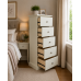 CAMBRIDGE 5 DRAWER BEDSIDE IN IVORY CAMBRIDGE 5 DRAWER BEDSIDE IN IVORY