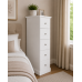 CAMBRIDGE 5 DRAWER BEDSIDE IN WHITE CAMBRIDGE 5 DRAWER BEDSIDE IN WHITE