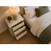CAMBRIDGE 3 DRAWER BEDSIDE IN IVORY CAMBRIDGE 3 DRAWER BEDSIDE IN IVORY