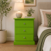 UK Handmade 3 Drawer 45cm Wide Bedside Table - Cambridge Green - Fully Assembled (Bespoke Sizes)