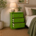 CAMBRIDGE 3 DRAWER BEDSIDE IN GREEN