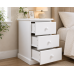 CAMBRIDGE 3 DRAWER BEDSIDE IN WHITE