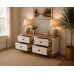 COUNTRY 2 DRAWER BEDSIDE CABINETS SET IN WHITE