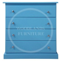 CAMBRIDGE 4 DRAWER CHEST SKY BLUE