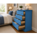 CAMBRIDGE 4 DRAWER CHEST SKY BLUE CAMBRIDGE 4 DRAWER CHEST SKY BLUE