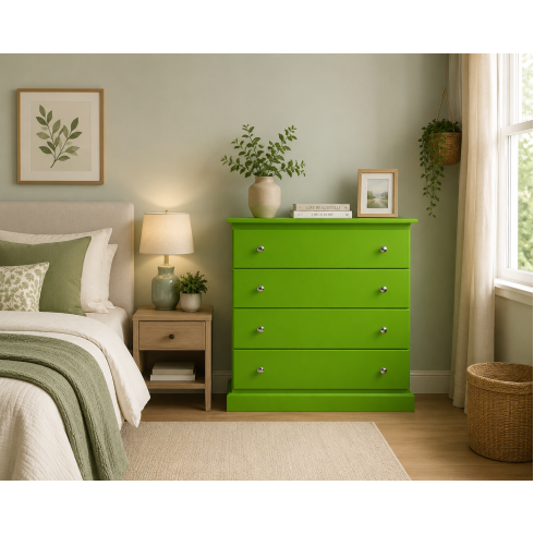 CAMBRIDGE 4 DRAWER CHEST IN GREEN CAMBRIDGE 4 DRAWER CHEST IN GREEN