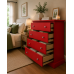 CAMBRIDGE 4 DRAWER CHEST IN RED