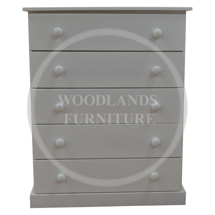 CAMBRIDGE 5 DRAWER CHEST IN IVORY