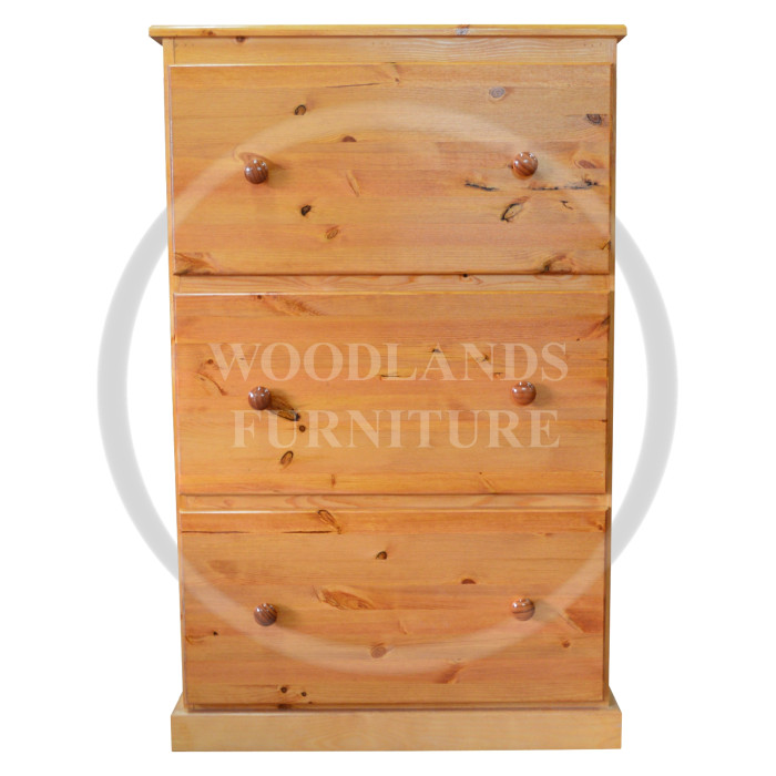 CAMBRIDGE SOLID PINE 3 DRAWER CHEST DEEP IN LIGHT OAK WAX CAMBRIDGE SOLID PINE 3 DRAWER CHEST DEEP IN LIGHT OAK WAX