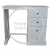 Handmade in England Cambridge 4 Drawer Office Desk in White