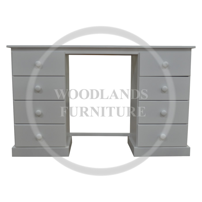 CAMBRIDGE 8 DRAWER DRESSING TABLE IN WHITE