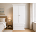 2 Drawer Wardrobe - Cambridge White | Handmade in England
