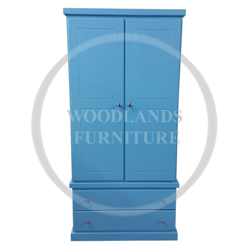 CAMBRIDGE 2 DRAWER WARDROBE IN BLUE