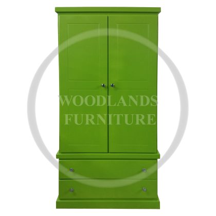 Cambridge 2 Drawer Wardrobe In Green