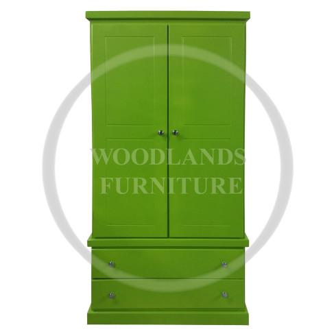 CAMBRIDGE 2 DRAWER WARDROBE IN GREEN