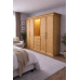 CAMBRIDGE SOLID PINE 4 DOOR 4 DRAWER WARDROBE IN LIGHT OAK WAX CAMBRIDGE SOLID PINE 4 DOOR 4 DRAWER WARDROBE IN LIGHT OAK WAX