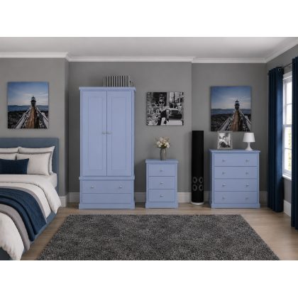 Handmade in England Cambridge 3 Piece Bedroom Set in Sky Blue