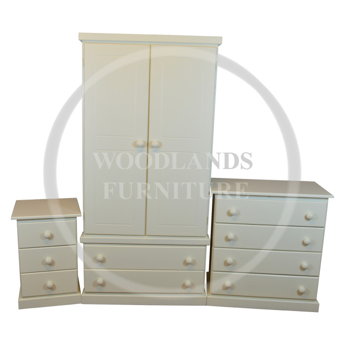 CAMBRIDGE 3 PIECE BEDROOM SET IN WHITE