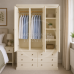 CAMBRIDGE TRIPLE MIRRORED 6 DRAWER SHELVED WARDROBE IN IVORY CAMBRIDGE TRIPLE MIRRORED 6 DRAWER SHELVED WARDROBE IN IVORY