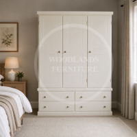 CAMBRIDGE TRIPLE WARDROBE WITH 4 DRAWERS IN IVORY CAMBRIDGE TRIPLE WARDROBE WITH 4 DRAWERS IN IVORY