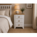 UK Handmade Shaker 3 Drawer 50cm Wide Bedside Table - Country Ivory - Fully Assembled (Bespoke Sizes) UK Handmade Shaker 3 Drawer 50cm Wide Bedside Table - Country Ivory - Fully Assembled (Bespoke Sizes)