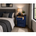 Country 3 Drawer Bedside In Dark Blue
